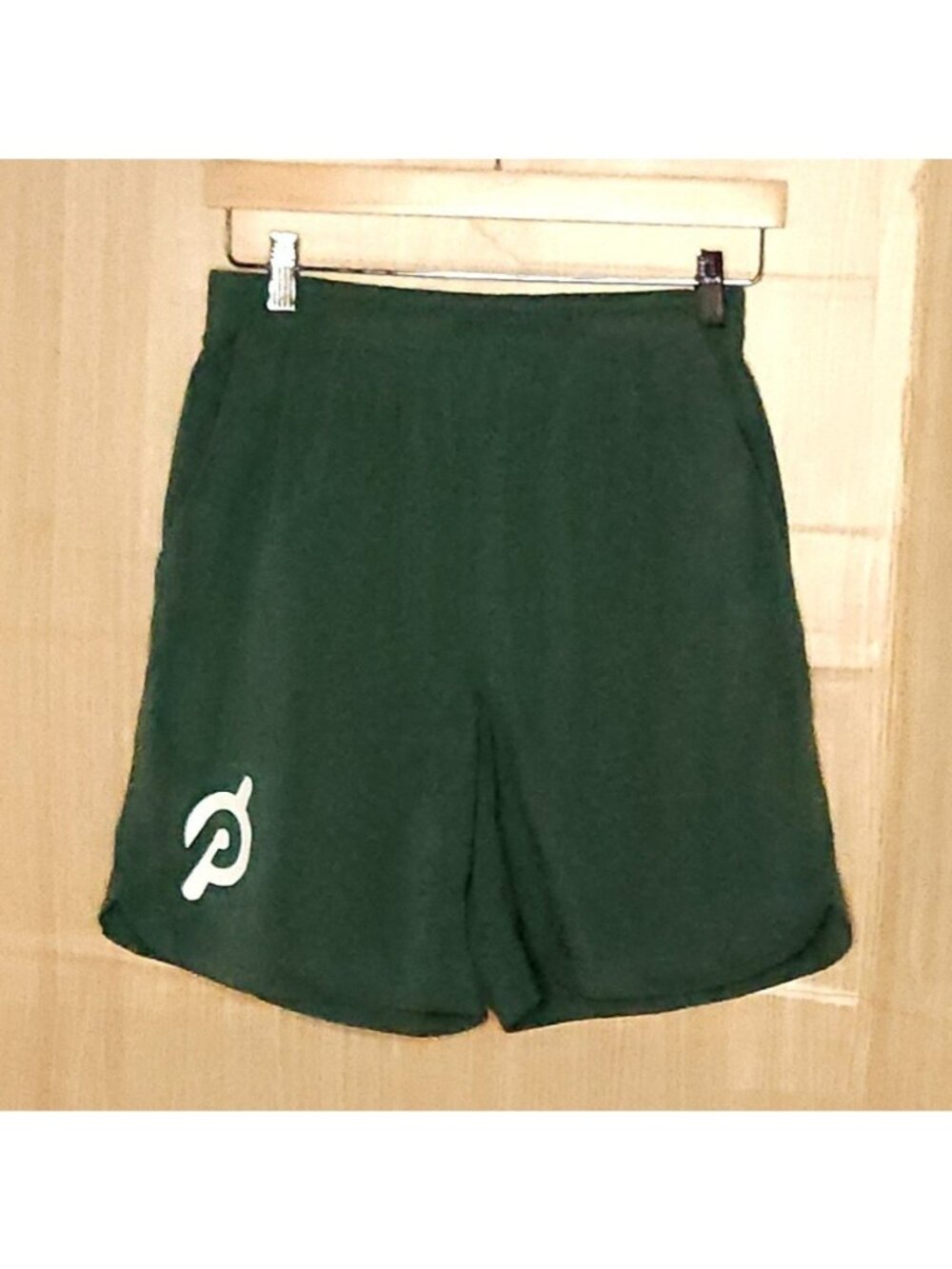 Peloton Mens Green Elastic Waist Athletic Shorts Small